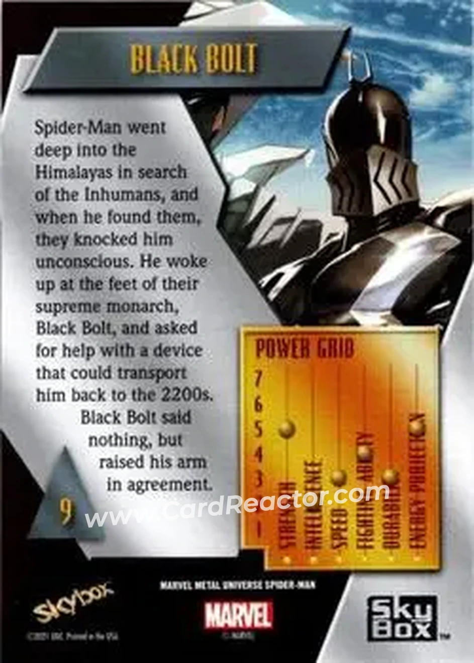 Back of Black Bolt