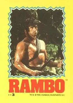 1985 Topps Rambo: First Blood Part II #3 Stickers Card #3