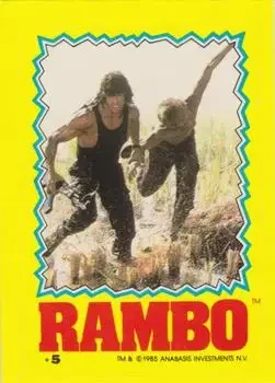 1985 Topps Rambo: First Blood Part II #5 Stickers Card #5