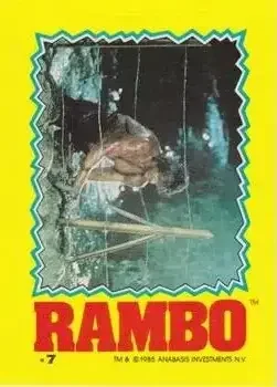 1985 Topps Rambo: First Blood Part II #7 Stickers Card #7