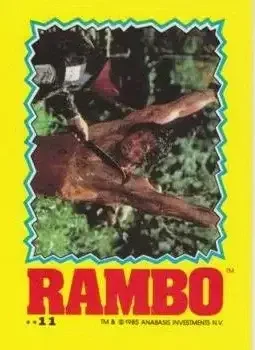 1985 Topps Rambo: First Blood Part II #11 Stickers Card #11