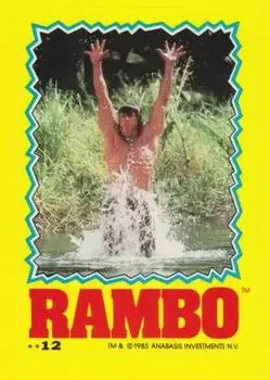 1985 Topps Rambo: First Blood Part II #12 Stickers Card #12