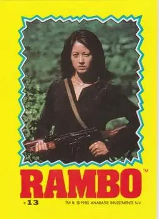 1985 Topps Rambo: First Blood Part II #13 Stickers Card #13