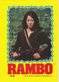 1985 Topps Rambo: First Blood Part II #13 Stickers Card #13