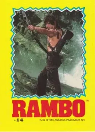 1985 Topps Rambo: First Blood Part II #14 Stickers Card #14