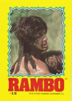 1985 Topps Rambo: First Blood Part II #15 Stickers Card #15