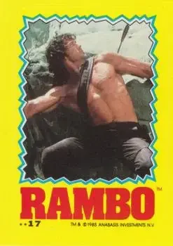 1985 Topps Rambo: First Blood Part II #17 Stickers Card #17