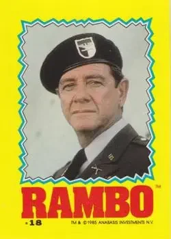1985 Topps Rambo: First Blood Part II #18 Stickers Card #18