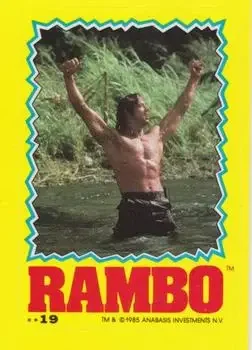1985 Topps Rambo: First Blood Part II #19 Stickers Card #19