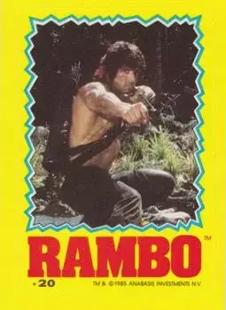 1985 Topps Rambo: First Blood Part II #20 Stickers Card #20