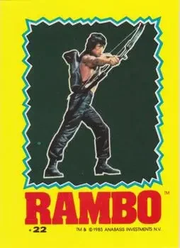 1985 Topps Rambo: First Blood Part II #22 Stickers Card #22