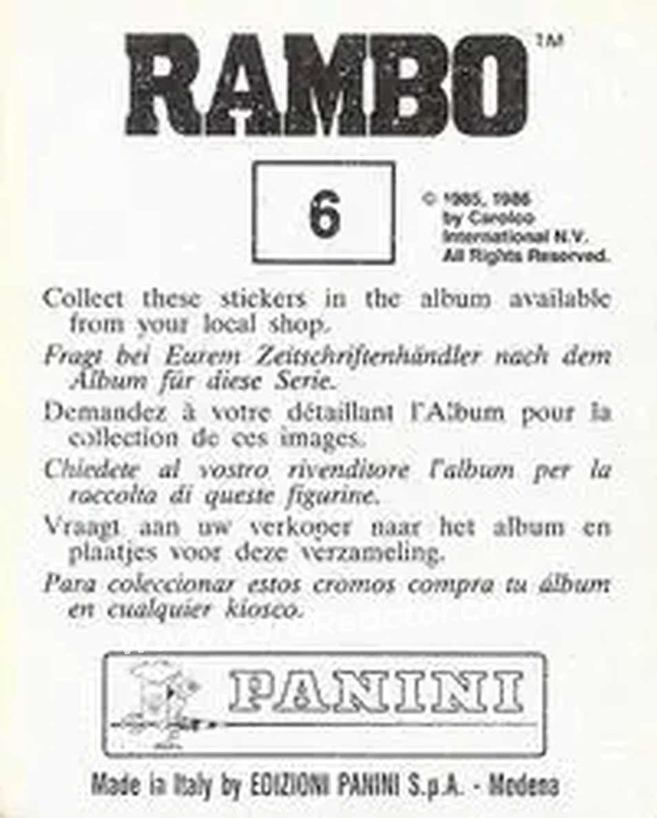 Back of Card #6