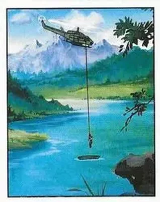 1986 Panini Rambo Stickers #7 Card #7