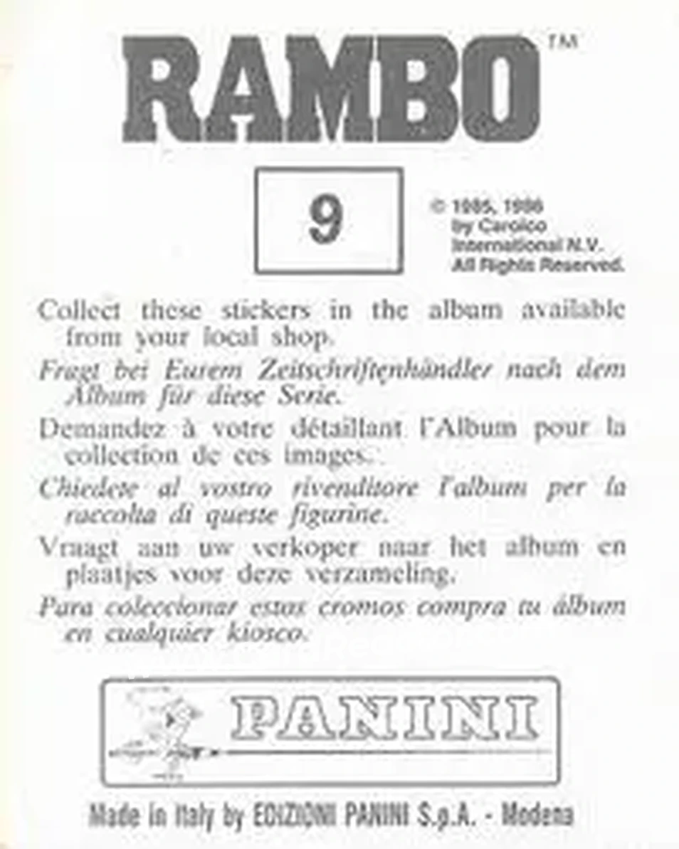 Back of Card #9