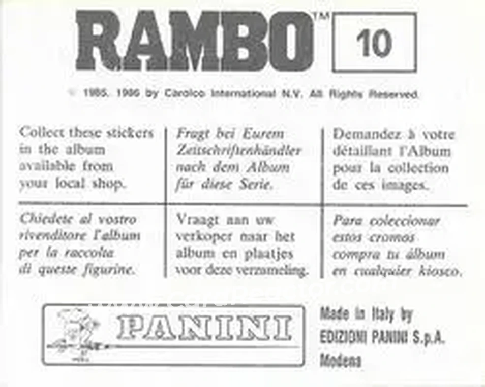 Back of Card #10