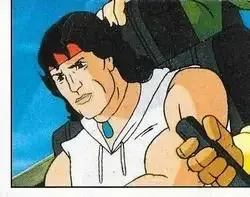 1986 Panini Rambo Stickers #13 Card #13