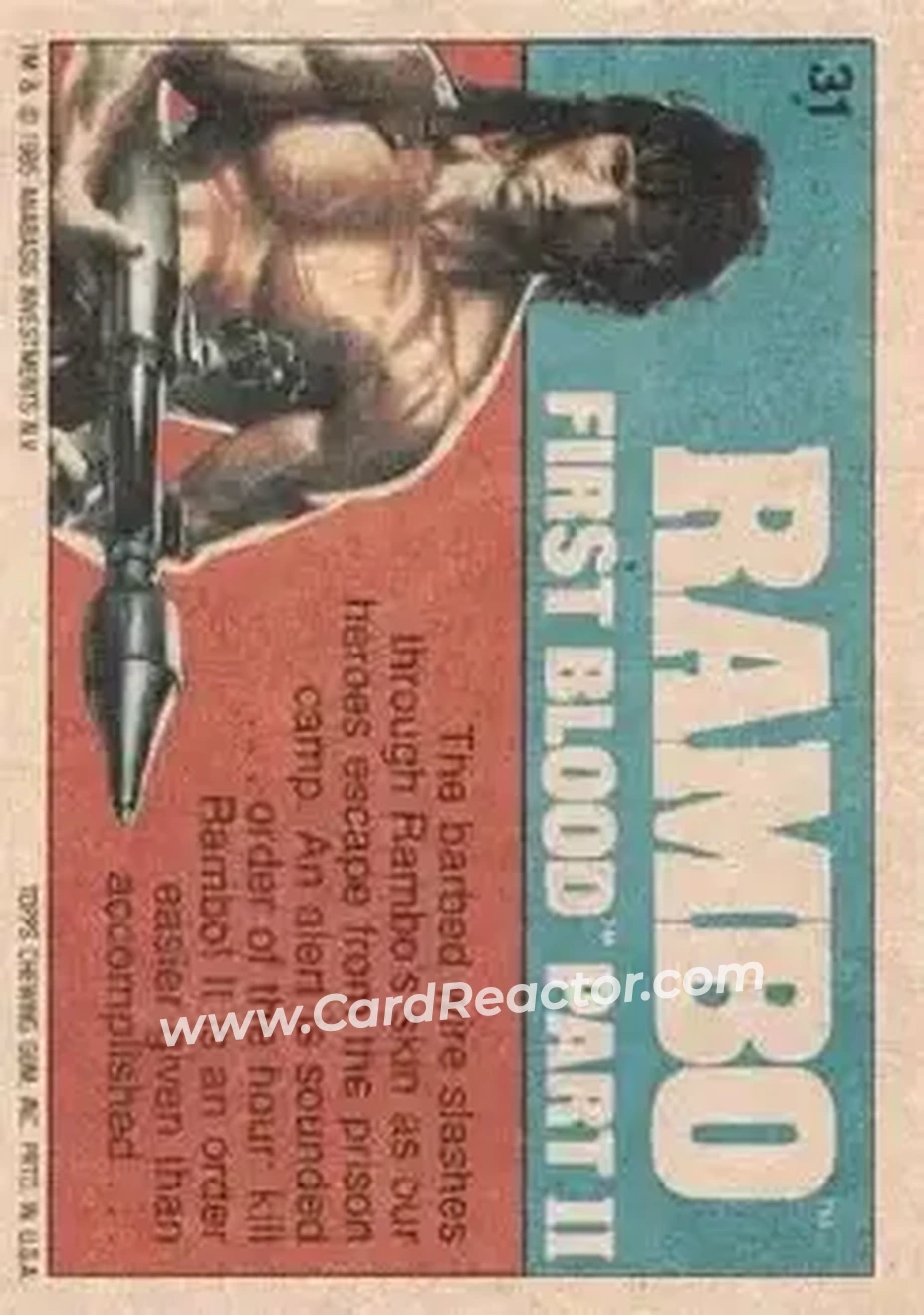 Back of Card #31