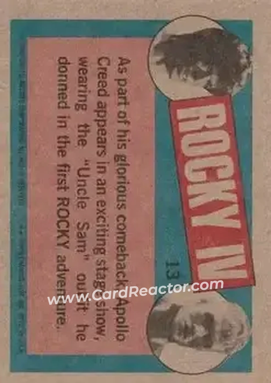 Back of Card #13