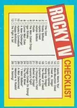 1985 Topps Rocky IV #66 Card #66