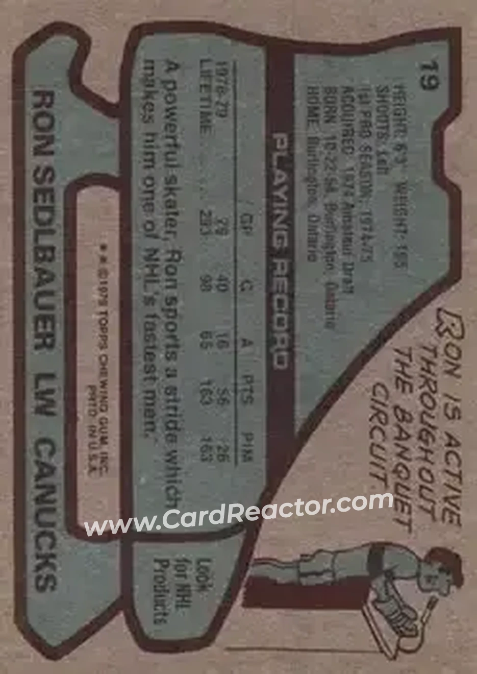 Back of Ron Sedlbauer