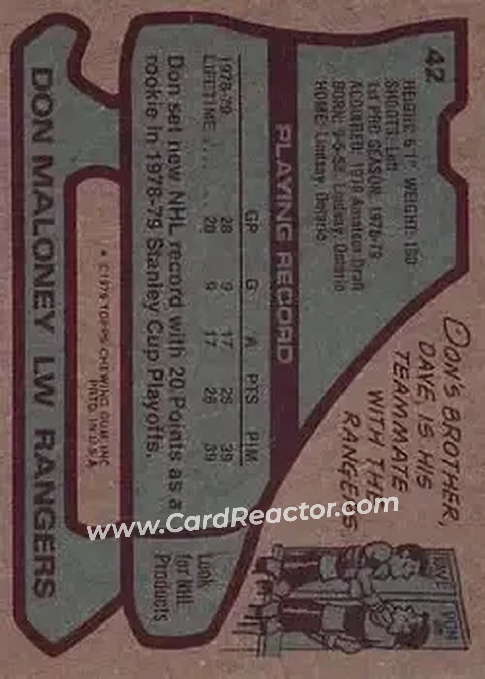 Back of Don Maloney