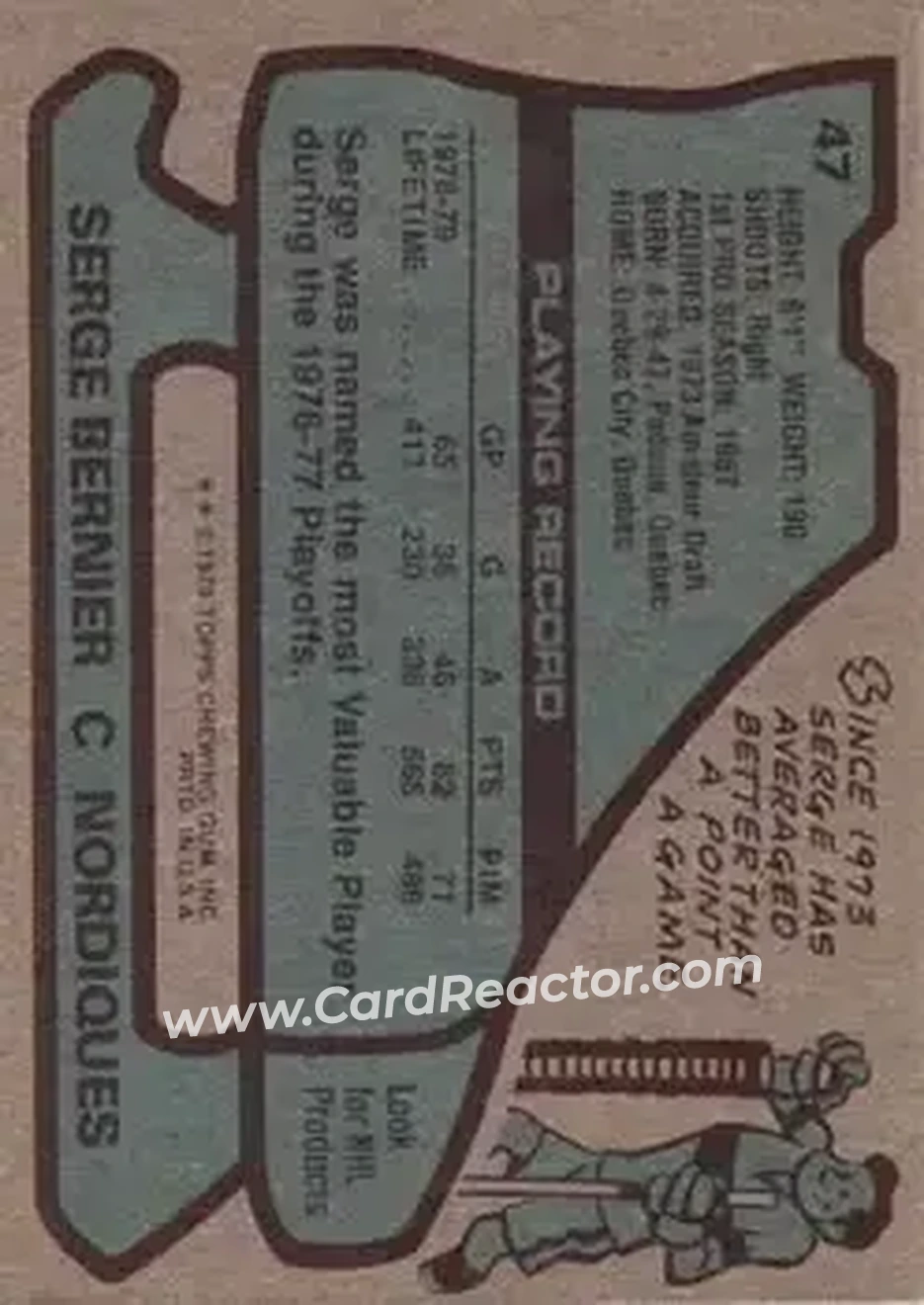 Back of Serge Bernier