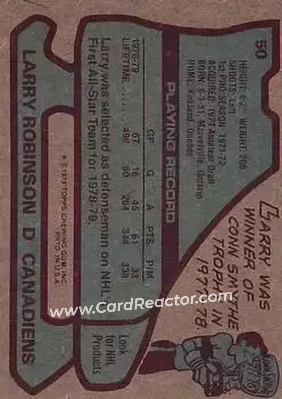 Back of Larry Robinson