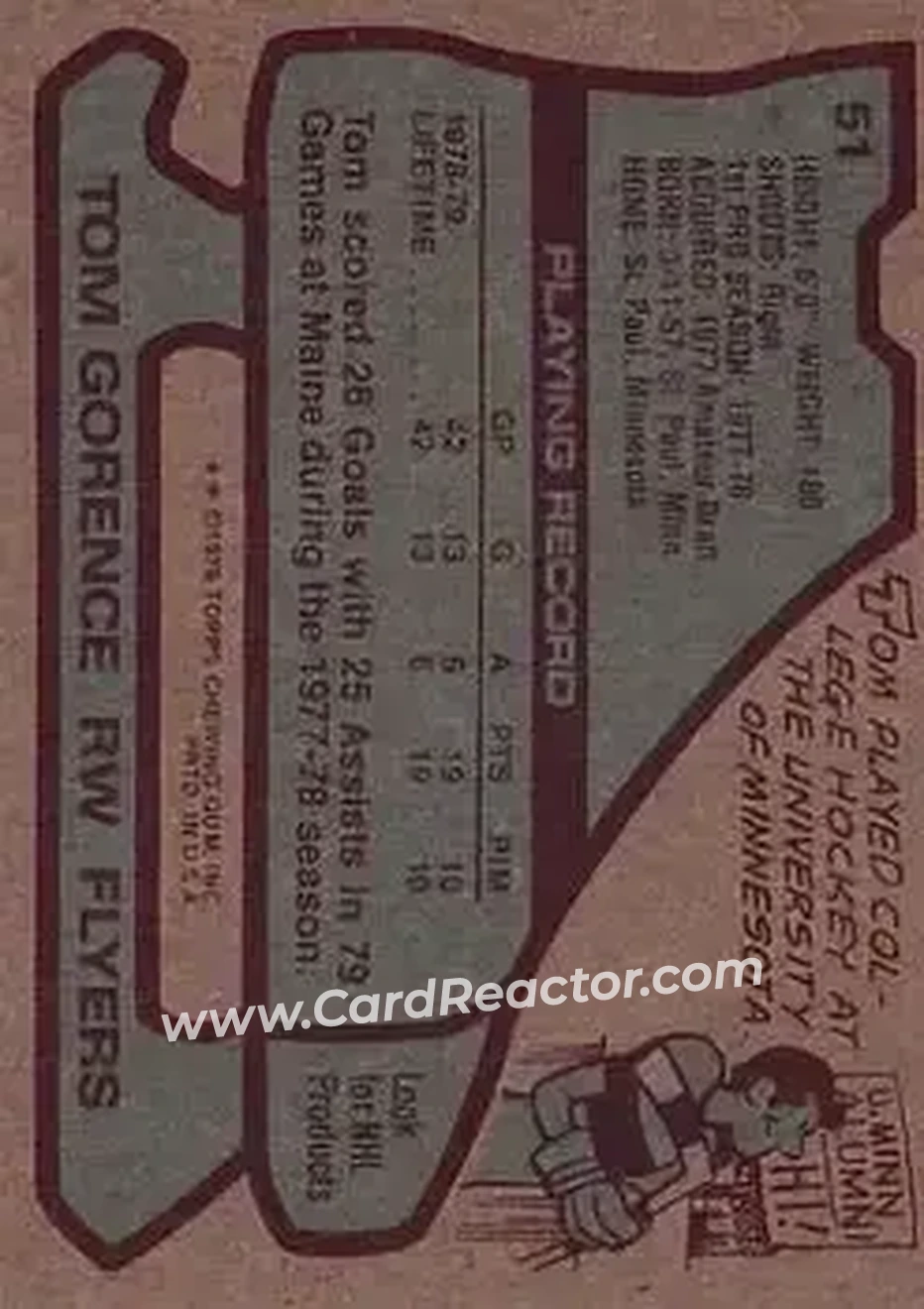 Back of Tom Gorence