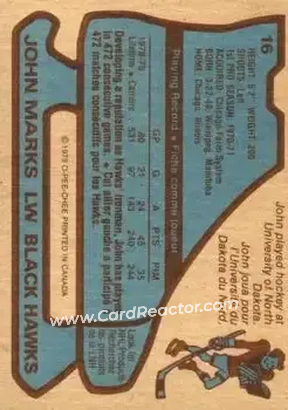 Back of John Marks