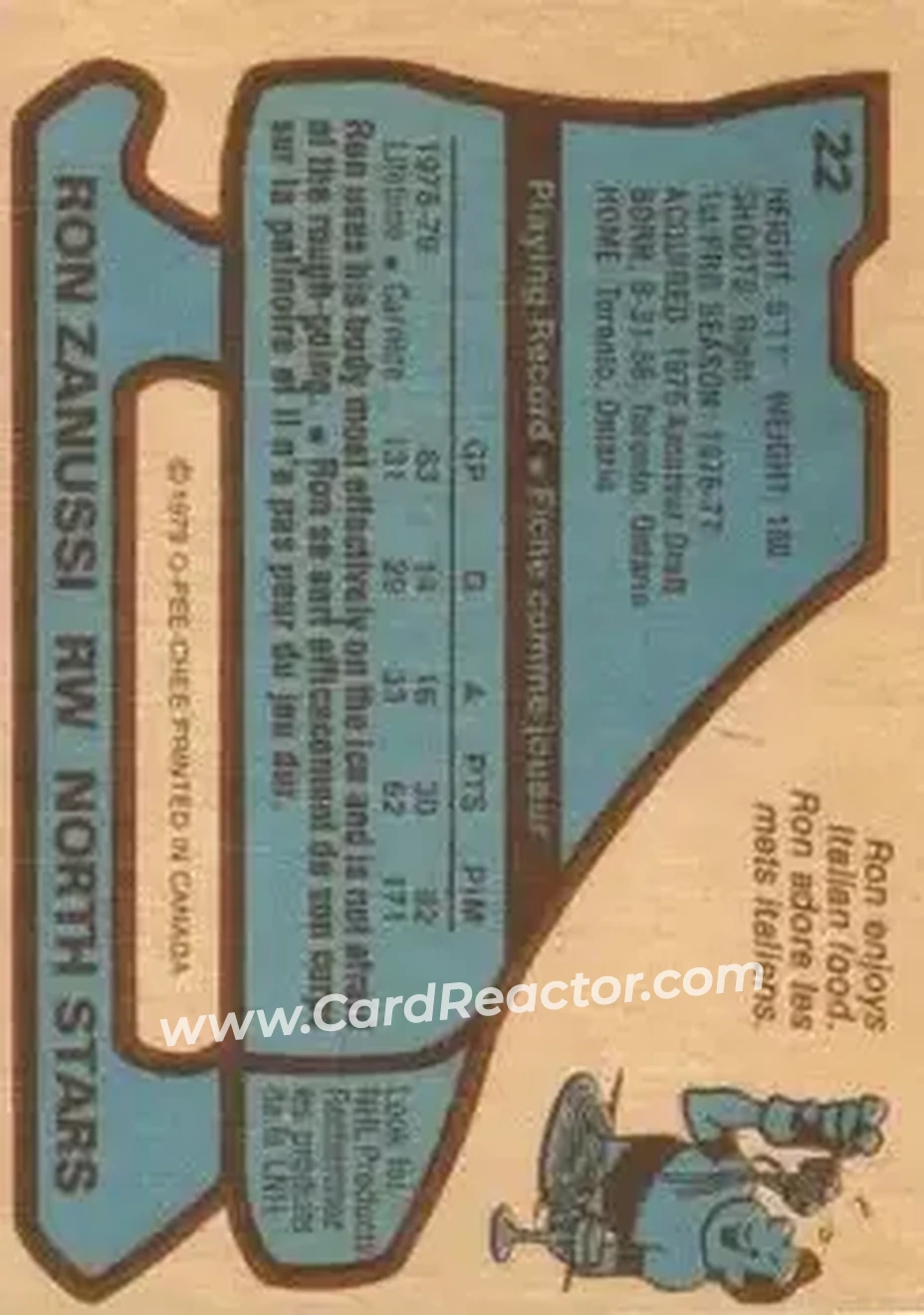 Back of Ron Zanussi