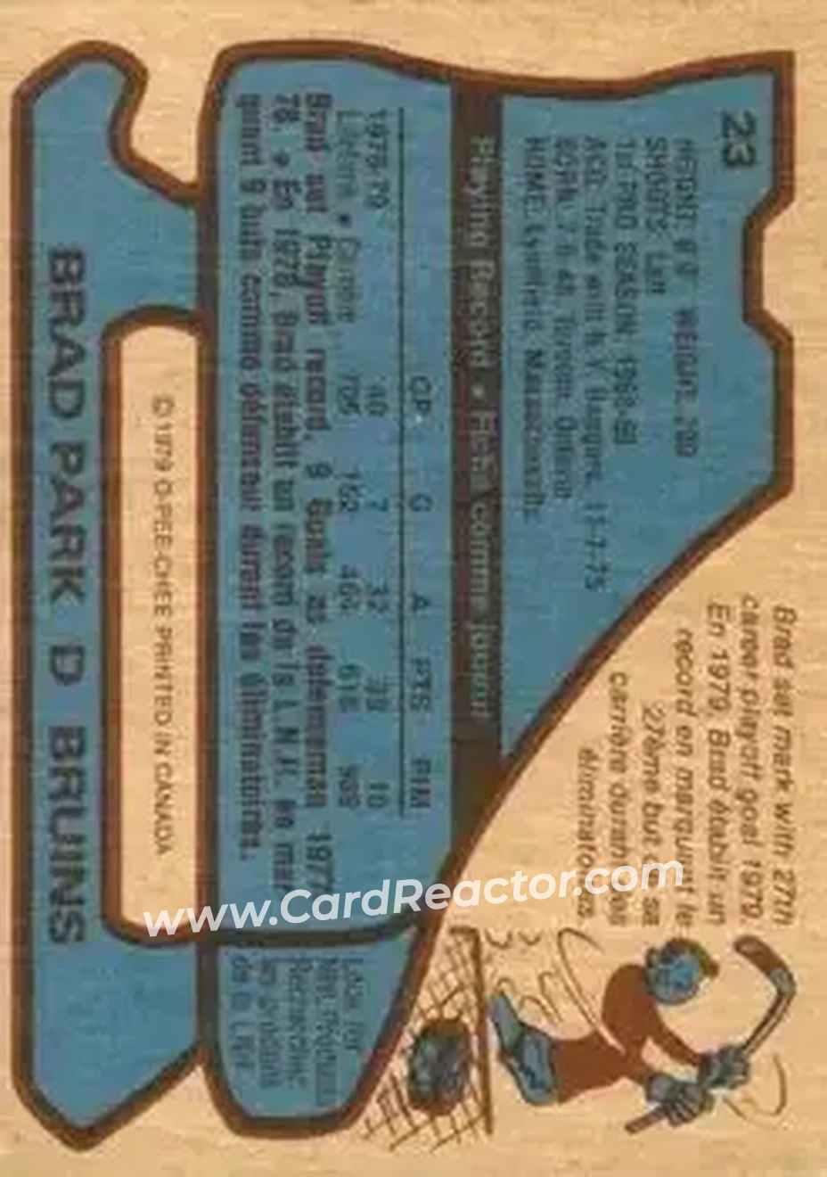 Back of Brad Park