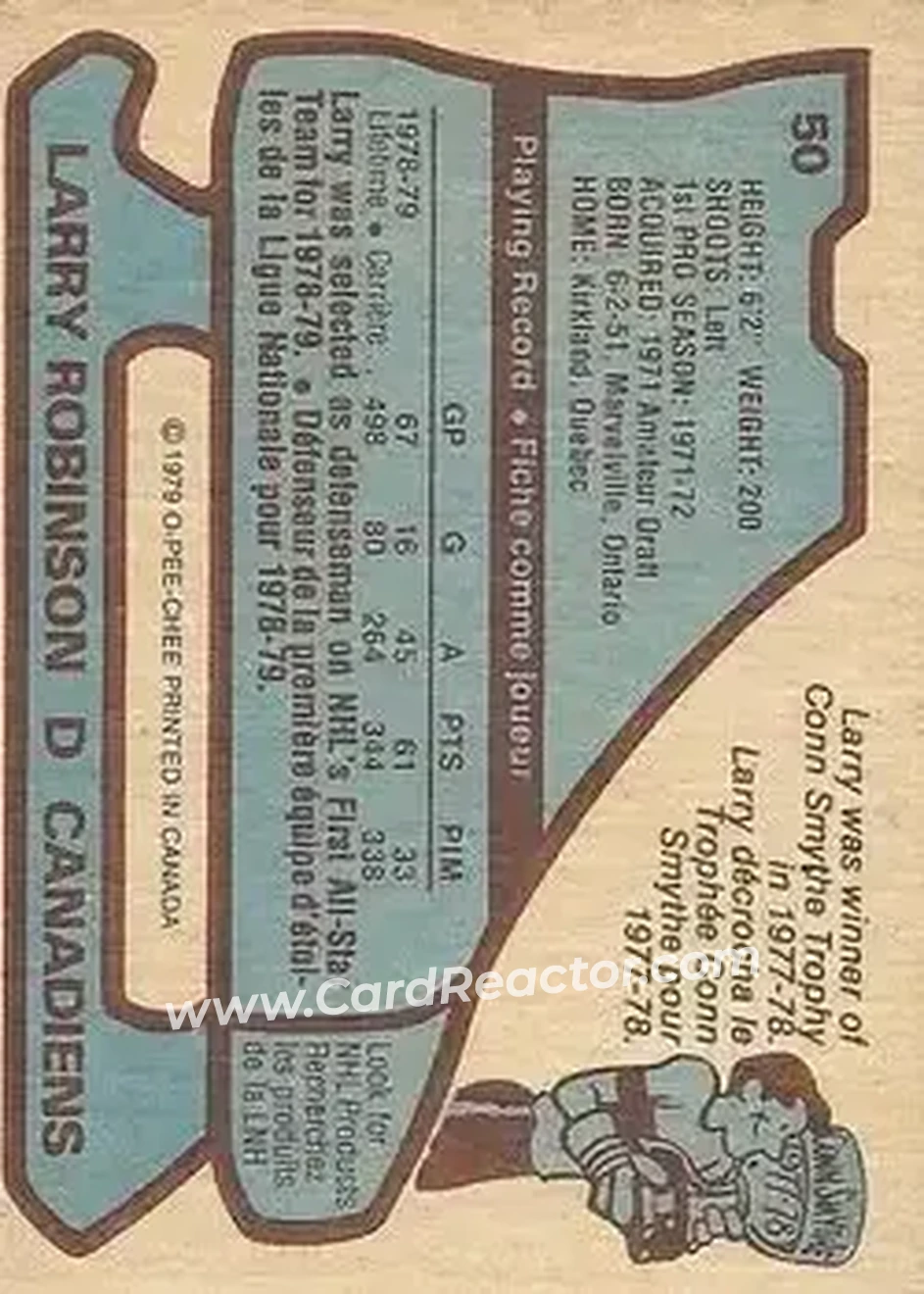 Back of Larry Robinson