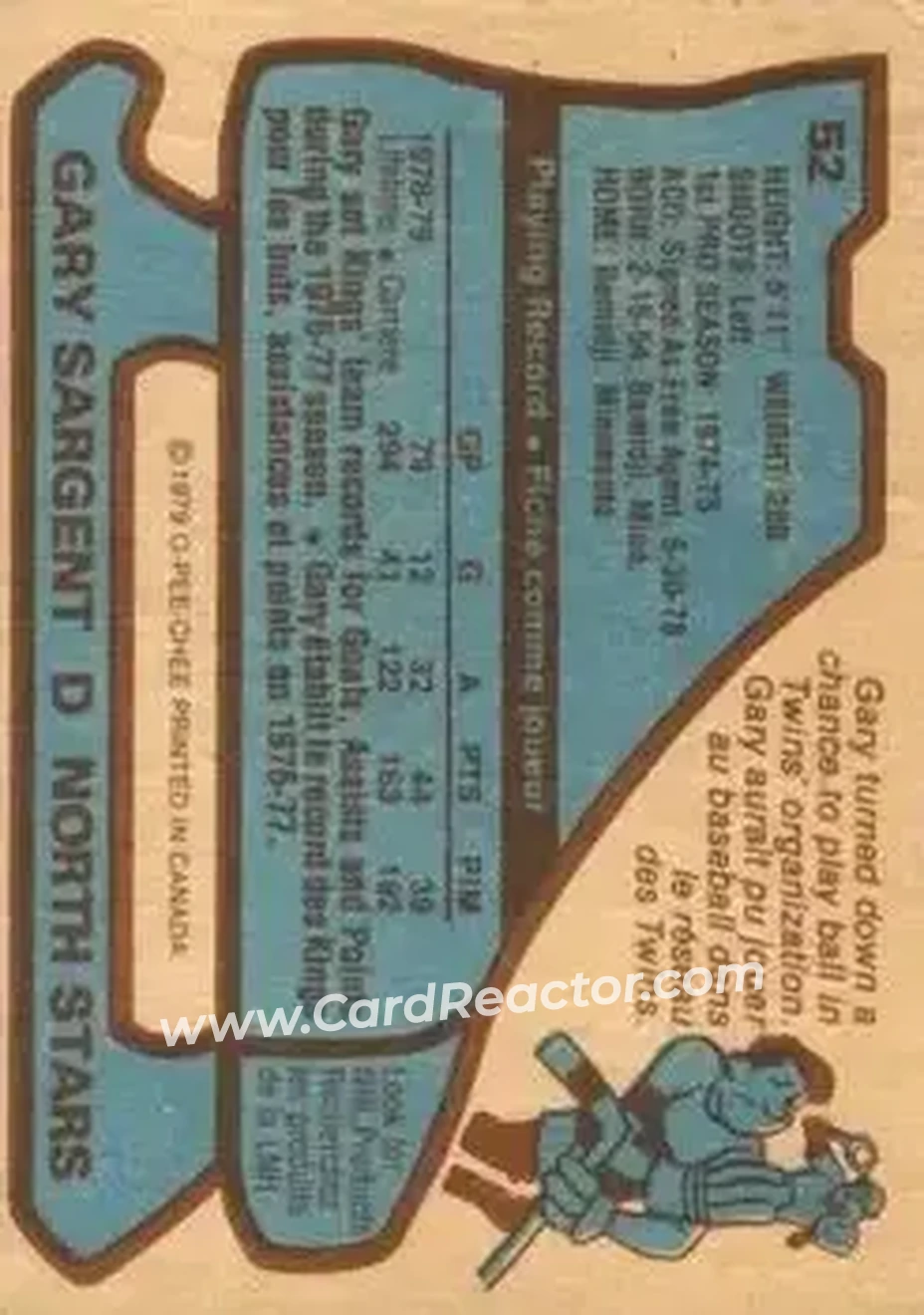 Back of Gary Sargent