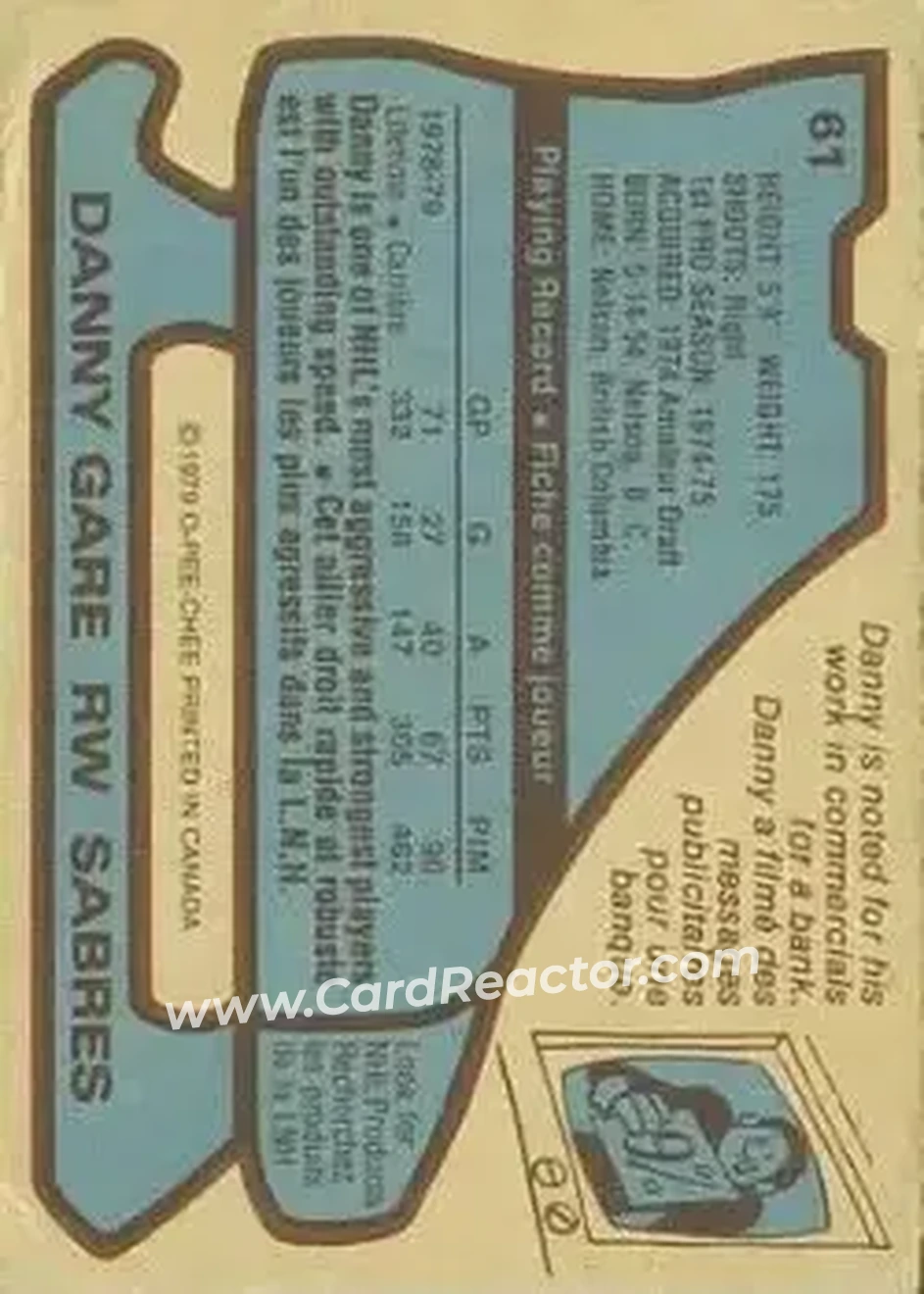Back of Danny Gare