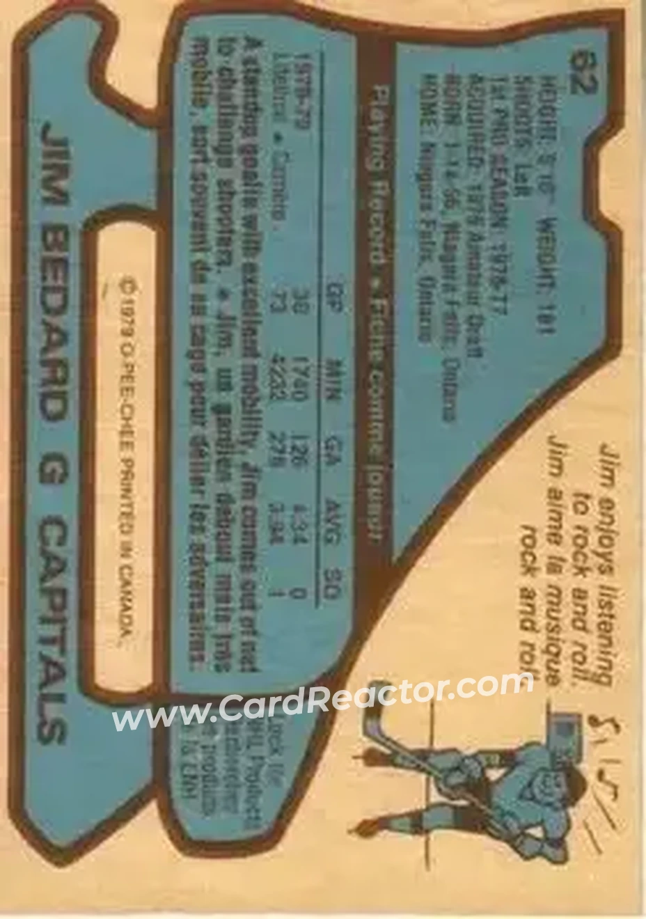 Back of Jim Bedard
