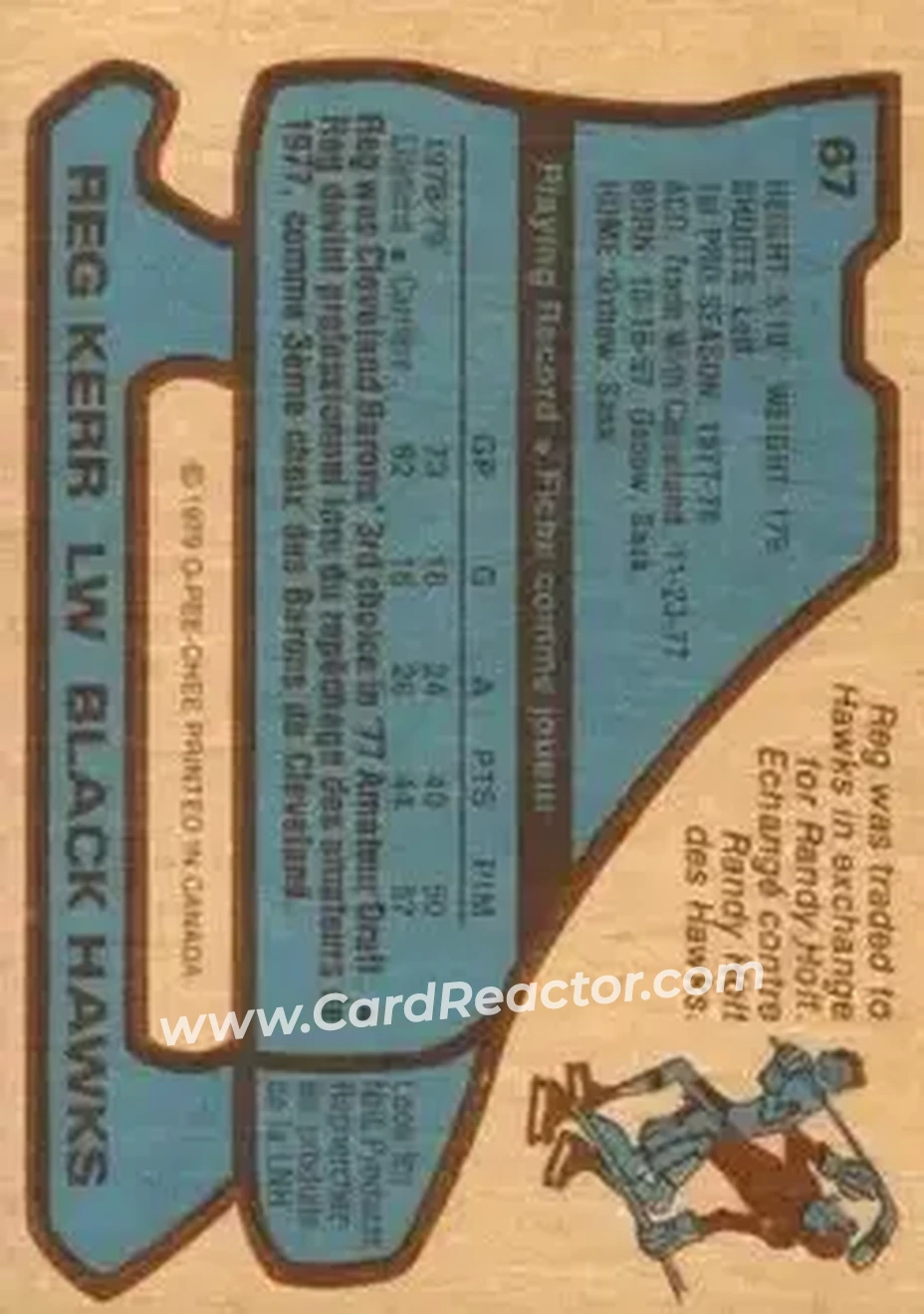 Back of Reg Kerr