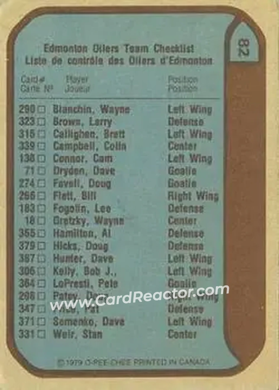 Back of Card #82