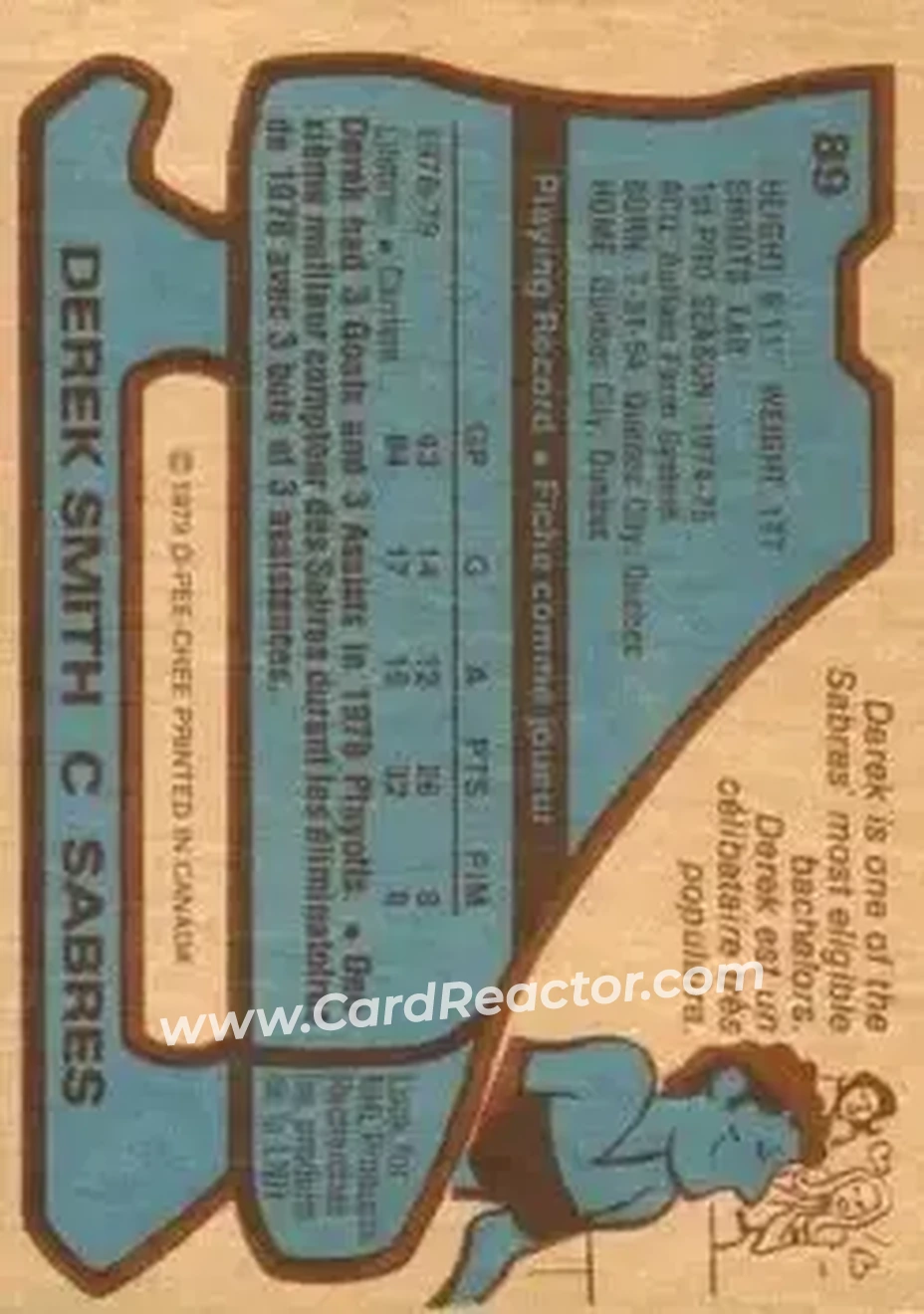 Back of Derek Smith