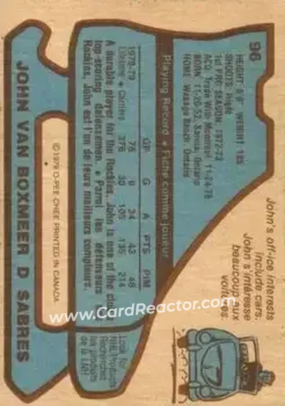 Back of John Van Boxmeer