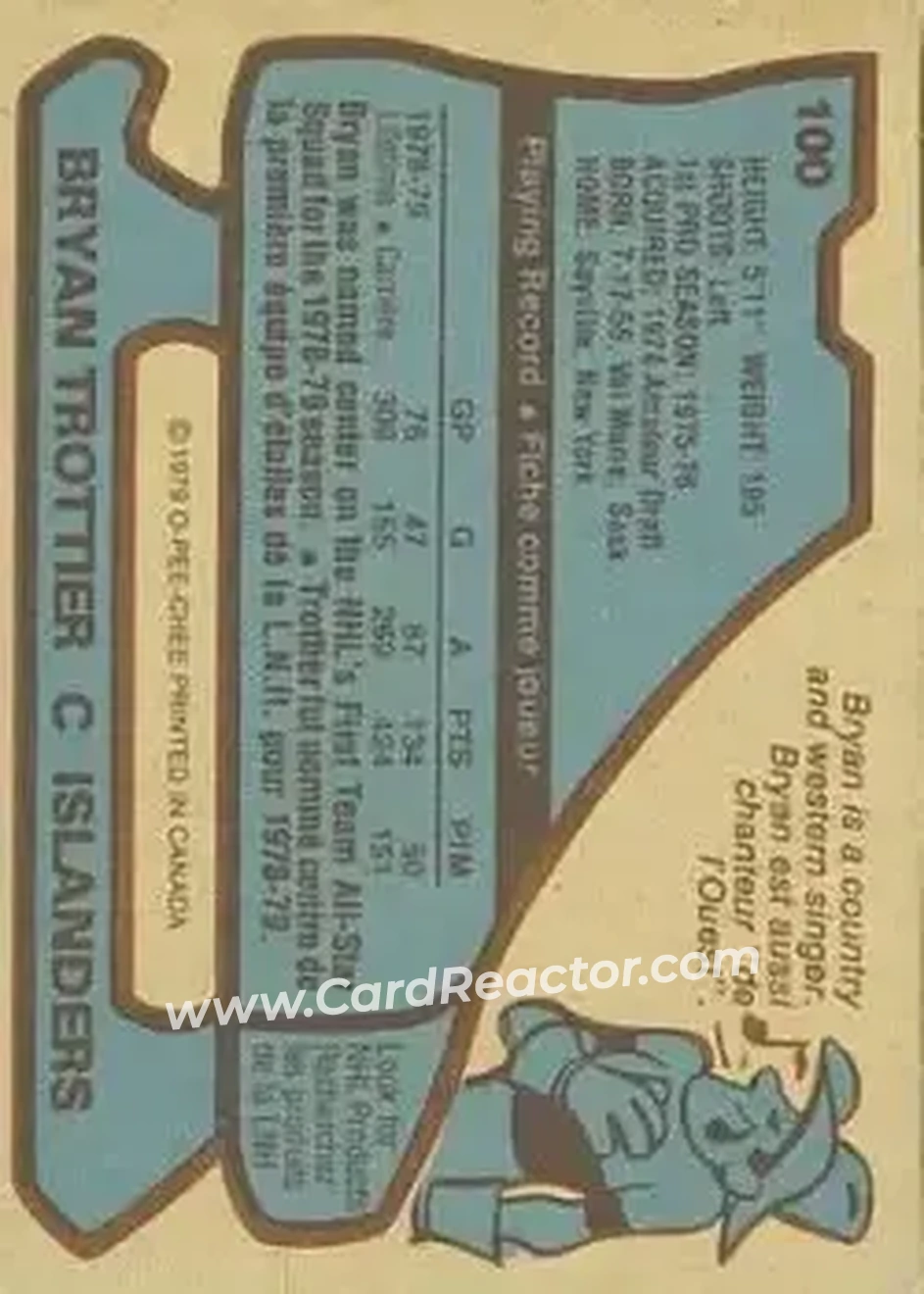 Back of Bryan Trottier