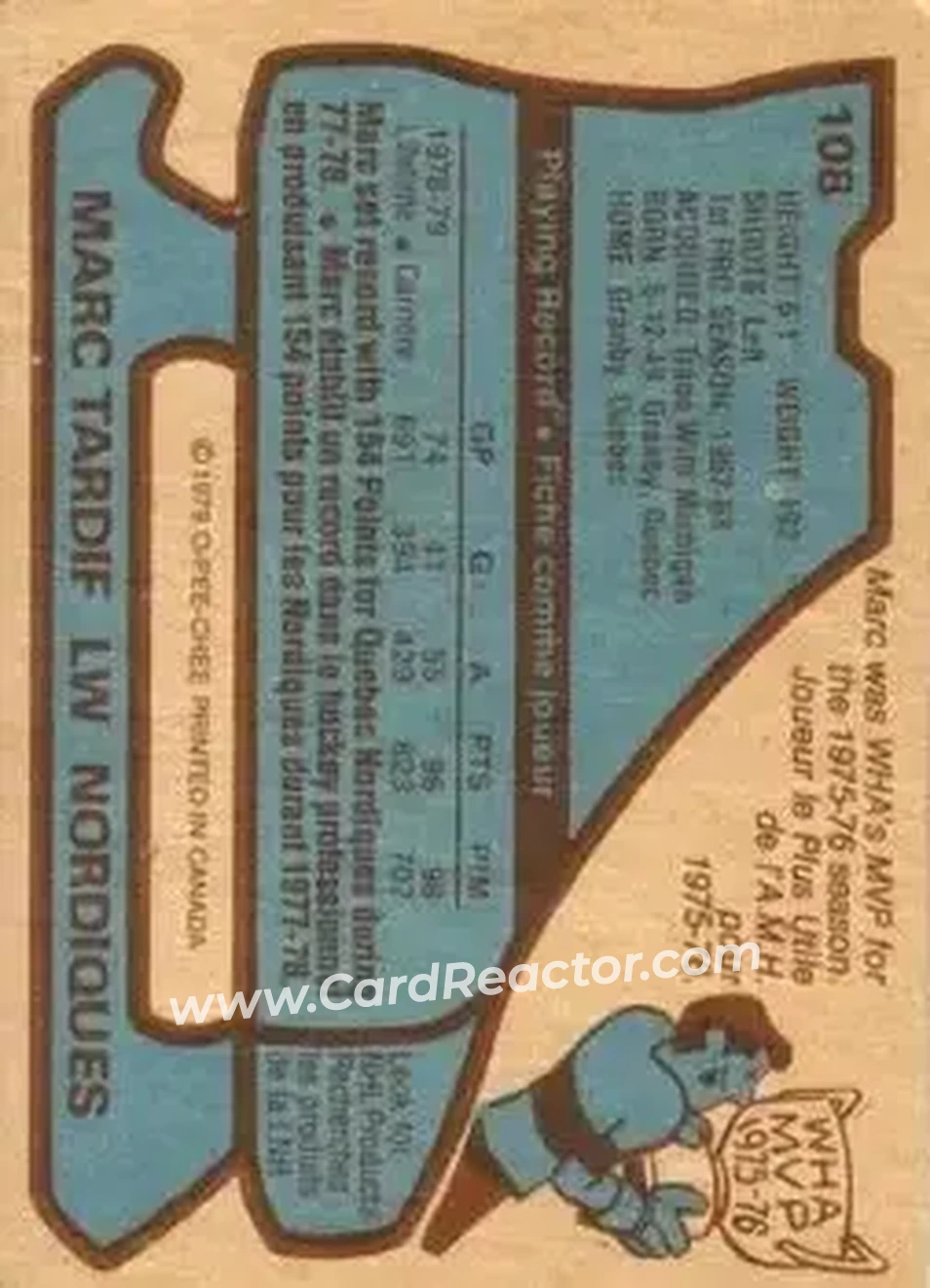 Back of Marc Tardif