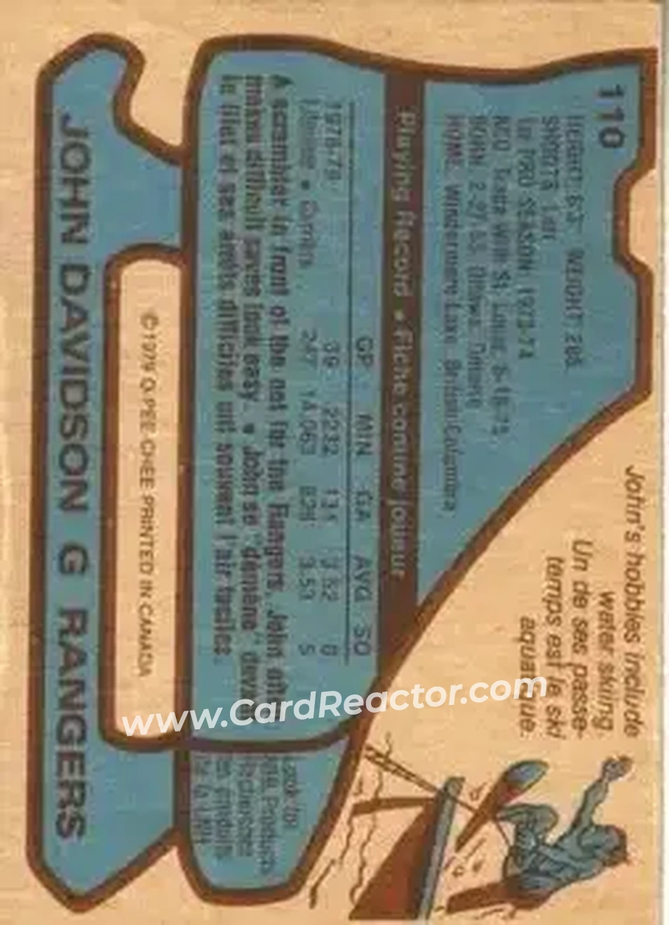 Back of John Davidson