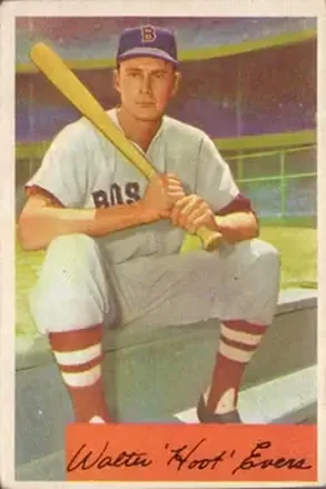 1954 Bowman #18 Walter "Hoot" Evers