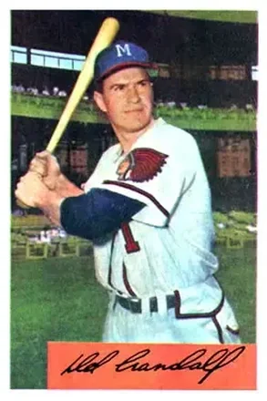 1954 Bowman #32 Del Crandall