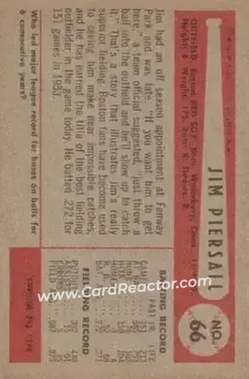 Back of Jim Piersall