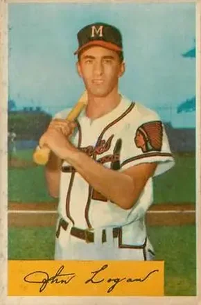 1954 Bowman #80 Johnny Logan