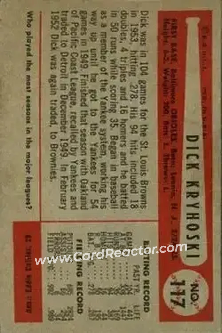 Back of Dick Kryhoski