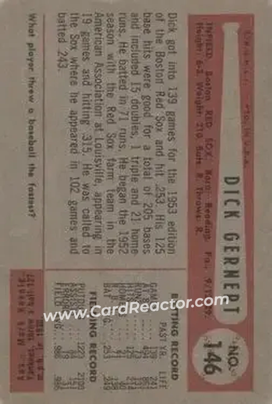 Back of Dick Gernert