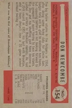 Back of Don Newcombe