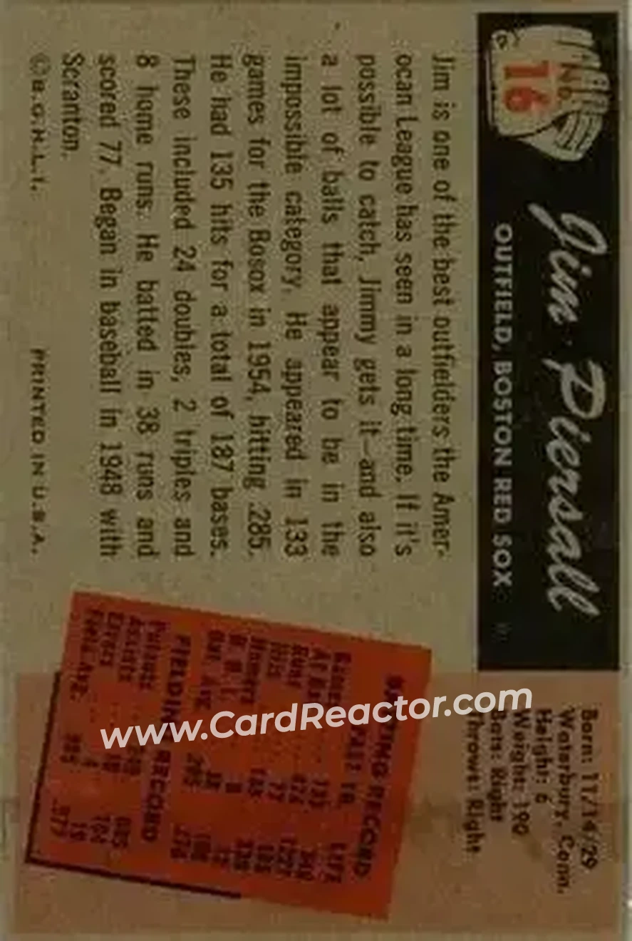 Back of Jim Piersall